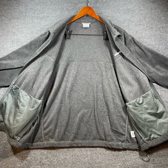 Columbia Fleece Full Zip Sweater Men's XXL Gray Outdoors Casual Activewear - Picture 6 of 10